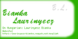 bianka laurinyecz business card